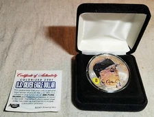 2001 CAL RIPKEN JR 1 oz .999 PURE SILVER COLORIZED DOLLAR COIN BALTIMORE ORIOLES