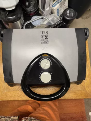 George Foreman Lean Mean Grilling Machine With TIMER Indoor/Outdoor GR38SIL