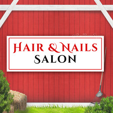 Hair  Nails Salon Indoor Outdoor Vinyl Banner Design