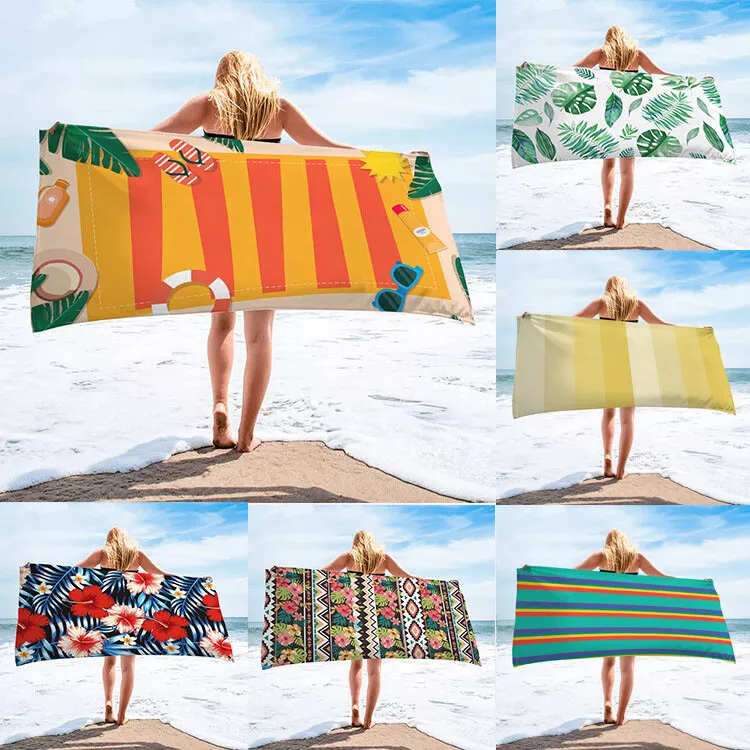 Extra Large Microfibre Beach Towels Print Shower Towels Summer