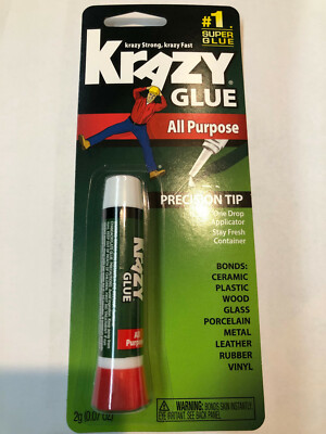 New! Krazy Glue Instant strong Glue crazy fast Tube All Purpose 0.07 oz