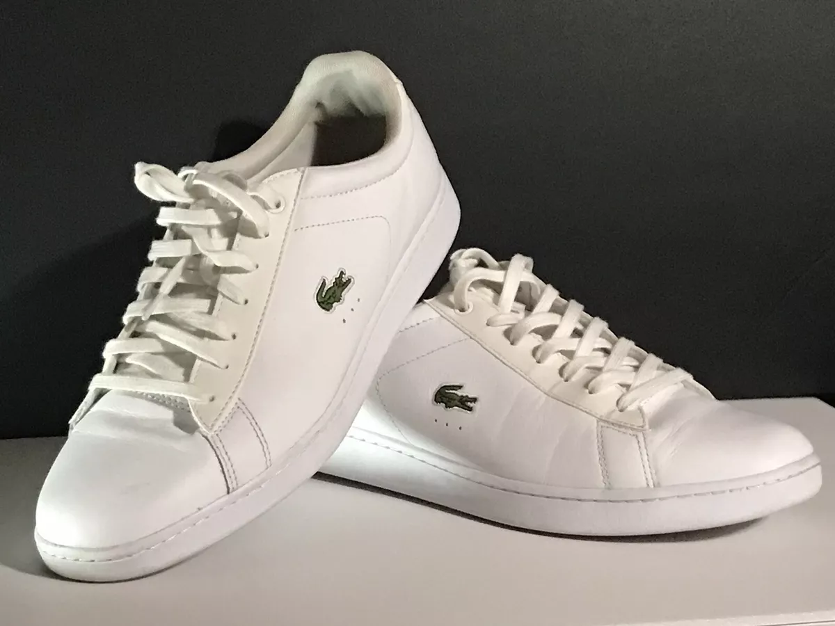 brugt spejl Instruere Lacoste Men&#039;s Carnaby EVO LCR SPM 7-31SPM0095001 White Sneakers US  Size 12 | eBay