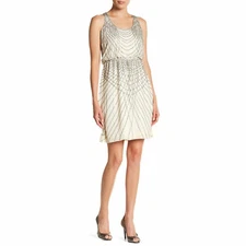 Vintage 2011 J Crew NWT $1700 Collection Silk Chiffon Crystal Bead Dress Sz 6