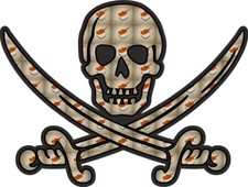Pirate Sticker Jack Rackham Calico Flag Country CY Cyprus