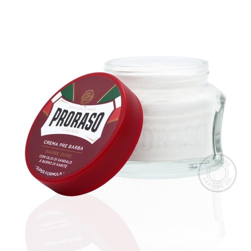 PRORASO Pre/Post Shave Cream Red Sandalwood & Shea 100ml 3XPACK TRIO TRIPLE - Picture 2 of 4