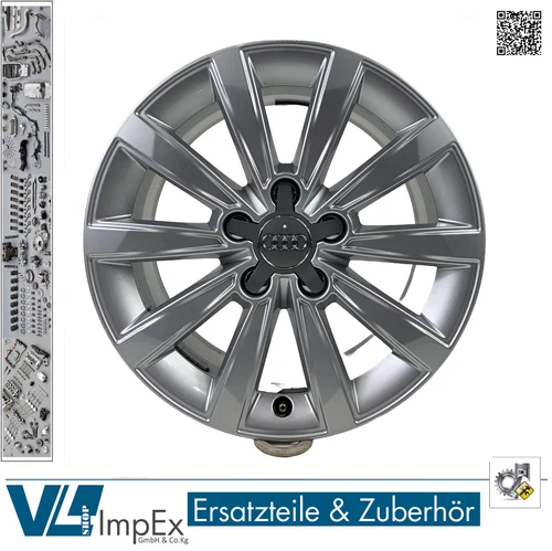 Alufelge 7x16 Zoll ET40 LK5x112 Silber  8V0601025BD Original Audi A3 8V