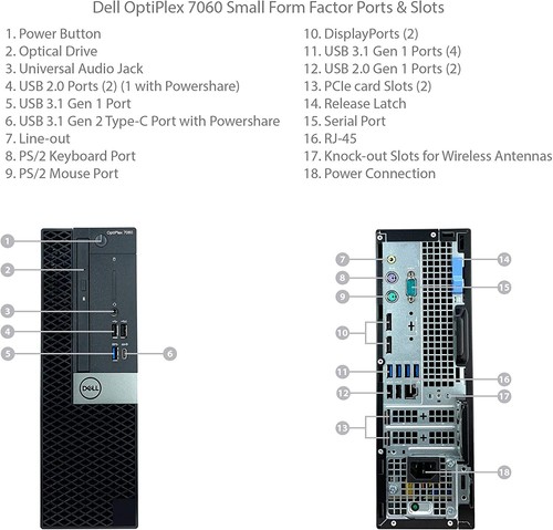 Dell OptiPlex i5 8. Gen PC Desktop Intel i5 32GB RAM 1TB SSD Win 11 Menge - Bild 5 von 6