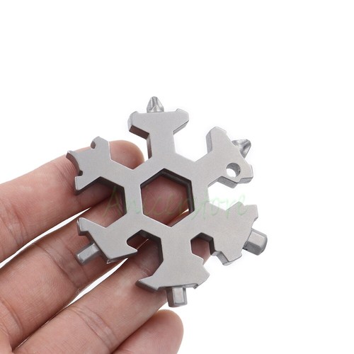 Herramienta de combinación multifunción Snowflake 18 - 1 llaves hexagonales abridor destornilladores - Imagen 6 de 15