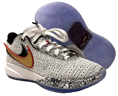 Nike LeBron XX The Debut DJ5423-100 White/Metallic Gold (Men's 7.5