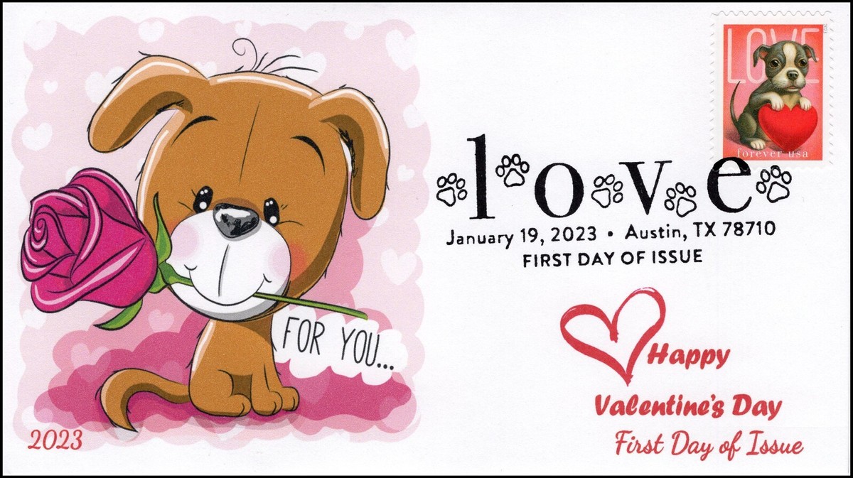 23-020, 2023, LOVE, First Day Cover, Pictorial Postmark , Austin