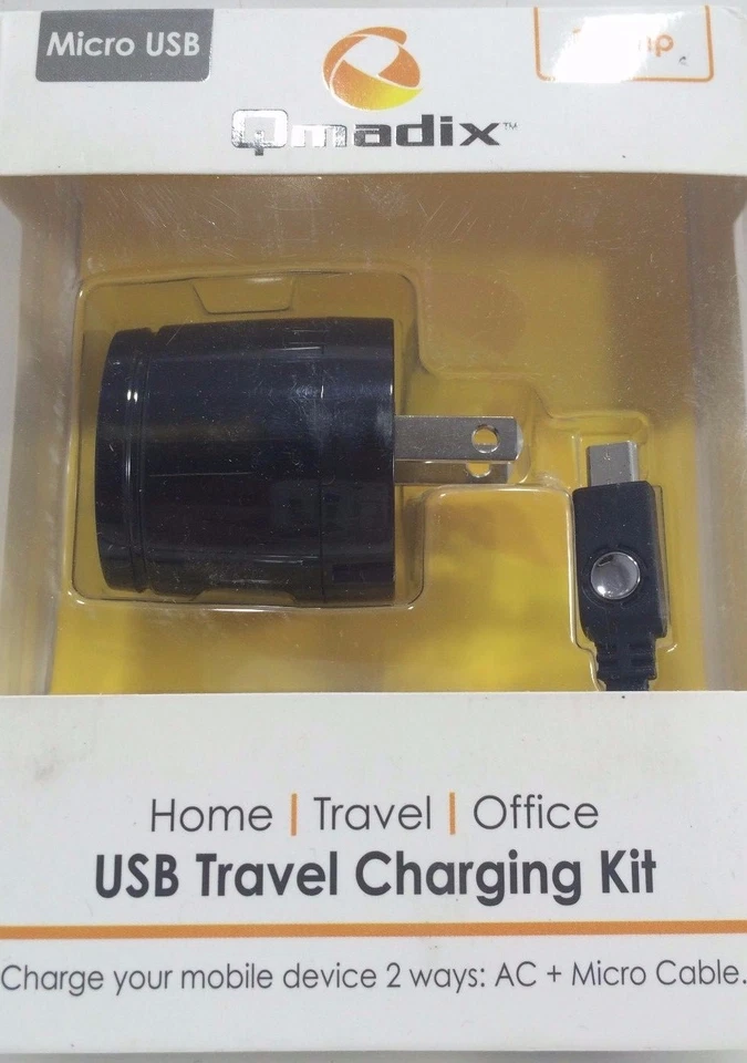  Kit de carga de viaje Qmadix Micro USB Foto 2 de 3