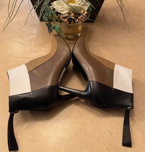 NEW PIERRE HARDY COLOR BLOCK LEATHER ANKLE BOOTS SZ EUR 40/ US 9, MSRP $1,125 - Picture 4 of 6