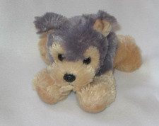 Aurora Puppy Dog Yorkie Plush Tan  Gray Yorkshire Terrier 6" Small Stuffed Toy