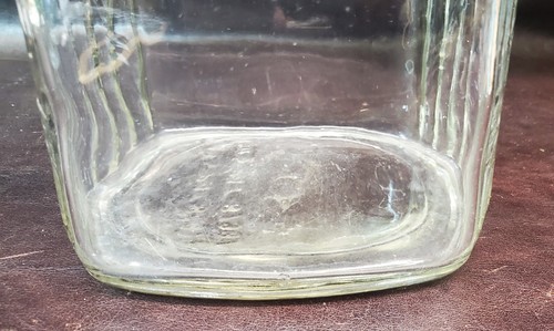 1930s Owens Illinois Art Deco One Gallon Glass Jug, Double Loop, W/Cork, EUC - Picture 8 of 11