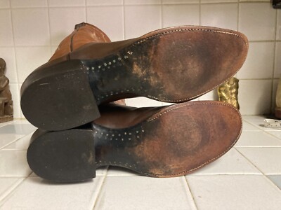 Larry Mahan Vintage Label Made in Texas Western Cowboy Boots