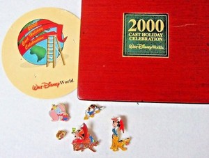 LOT 5* 2000 DISNEY cast holiday celebration PINS new in box set