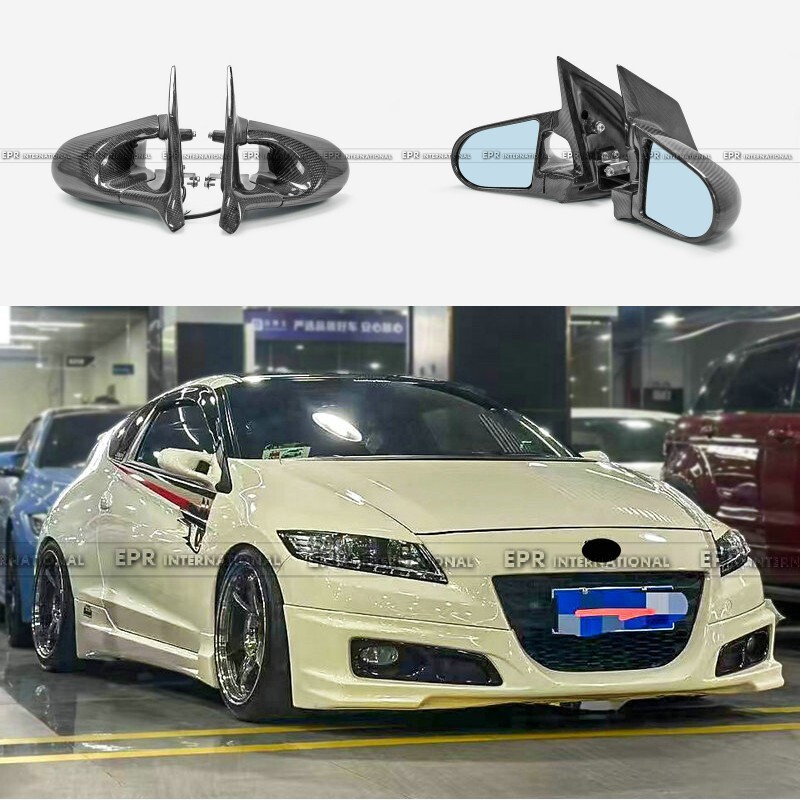 For Honda (LHD) CR-Z ZF1 ZF2 Side Rearview Aero Carbon Fiber Rear
