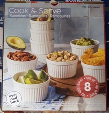 overandback "Cook & Serve" 7-piece Ramekin Set White Missing One