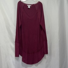K. Jordan waffle knit dress long sleeve loose fit womens size L guc e1750