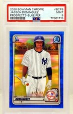 2020 Bowman Chrome 1st Jasson Dominguez Blue Refractor 87/150 PSA MINT 9 ROOKIE