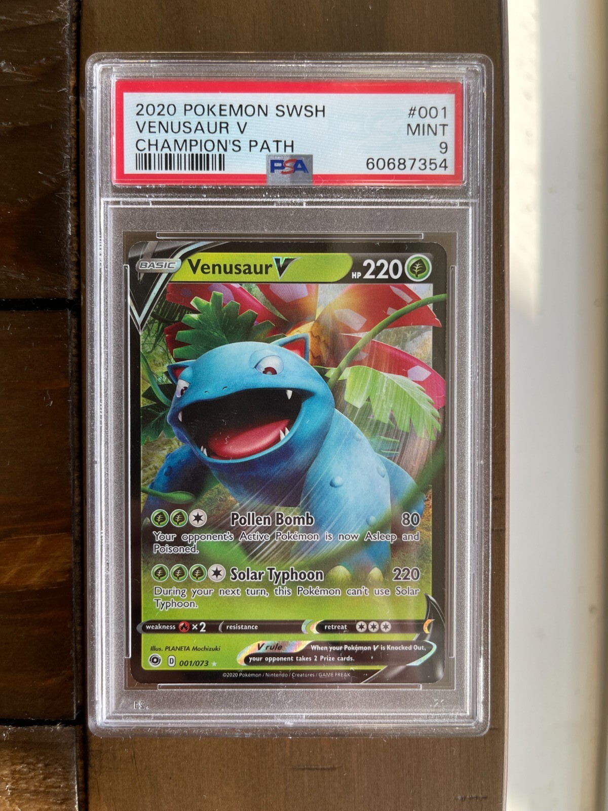 2020 VENUSAUR V POKEMON CHAMPIONS PATH 001/073 PSA 9 MINT