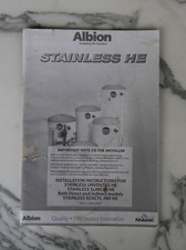 Manual for Albion Stainless HE Direct Unvented Hot Water Storage Unit Cylinder