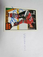 1987 1988 Topps Doug Wilson Signed Hockey Card 