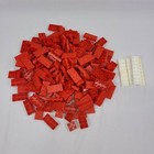 American Bricks Vintage Building Blocks 1.5 lbs Lot 3 Parts 70s Red White Brick
