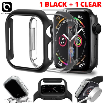 2Pack Case For Apple Watch Series 9/8/7 45mm PC Shockproof Bumper Cover iWatch