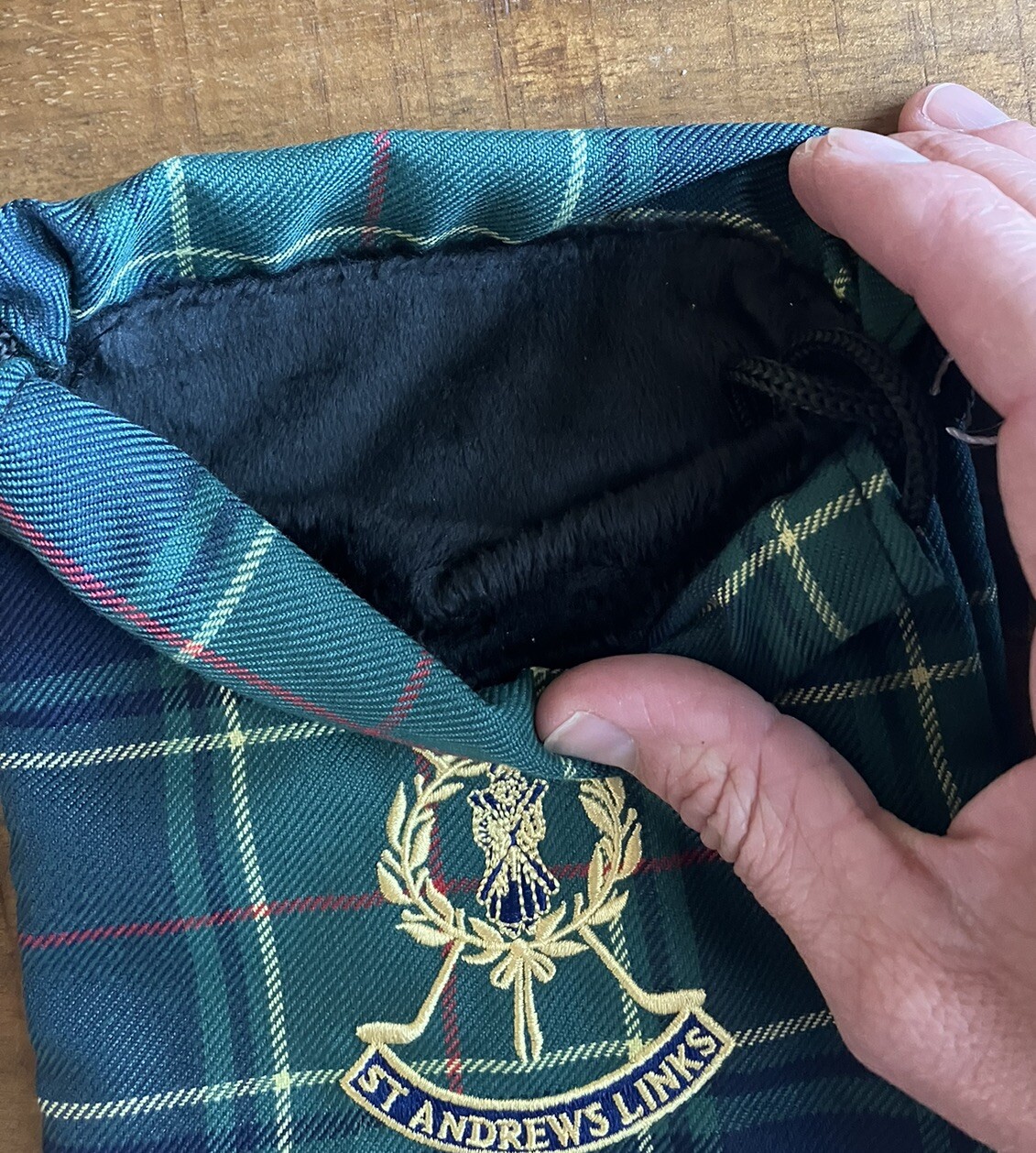 BRAND NEW St. Andrews Golf Links- Old Course - Tartan Valuables Pouch!