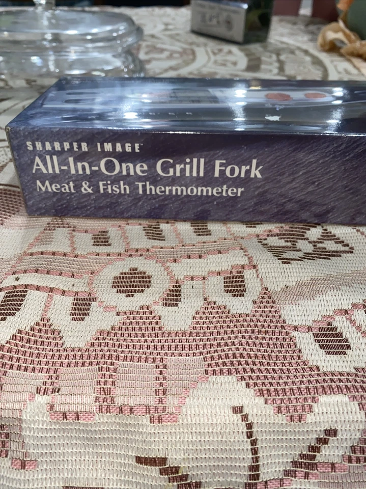 NEW Sharper Image Rainproof Grill Fork Thermometer BBQ Beef Fish Pork SEALED - Image 2 of 4