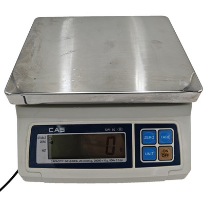 CAS SW-50 Digital Portion Control Scale 50 lb x .02 lb Tested Working