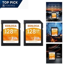 SanDisk 128GB SD Card UHS-I Class 10 V10 2 Pack for Photography & Video