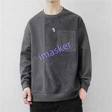 Men's Casual Crewneck Sweatshirt Long Sleeve Pullover Sweatshirt