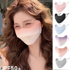 Face Mask Ice Silk Gradient Uv Sun Protection Adjustable Breathable Summer Men