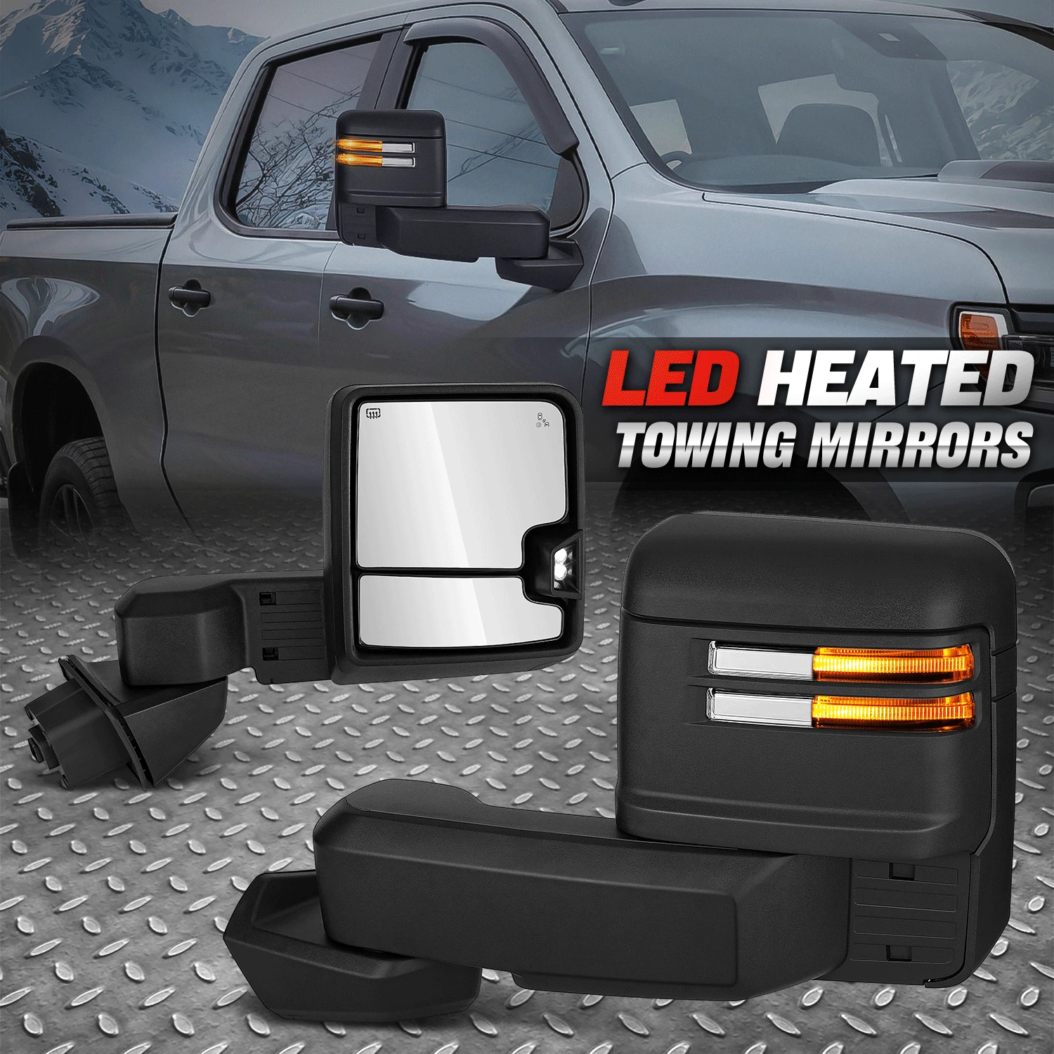 Power Heated Tow Mirrors w/ Signal+Puddle Light for 19-22 Chevy Silverado 1500
Opens in a new window