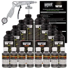 U-POL Raptor Tintable Charcoal Metallic Spray-On Truck Bed Liner Spray Gun, 8 L