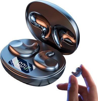 M52 Sleep Earbuds with Power Display, Mini Invisible Earbuds for Side Sleepers,