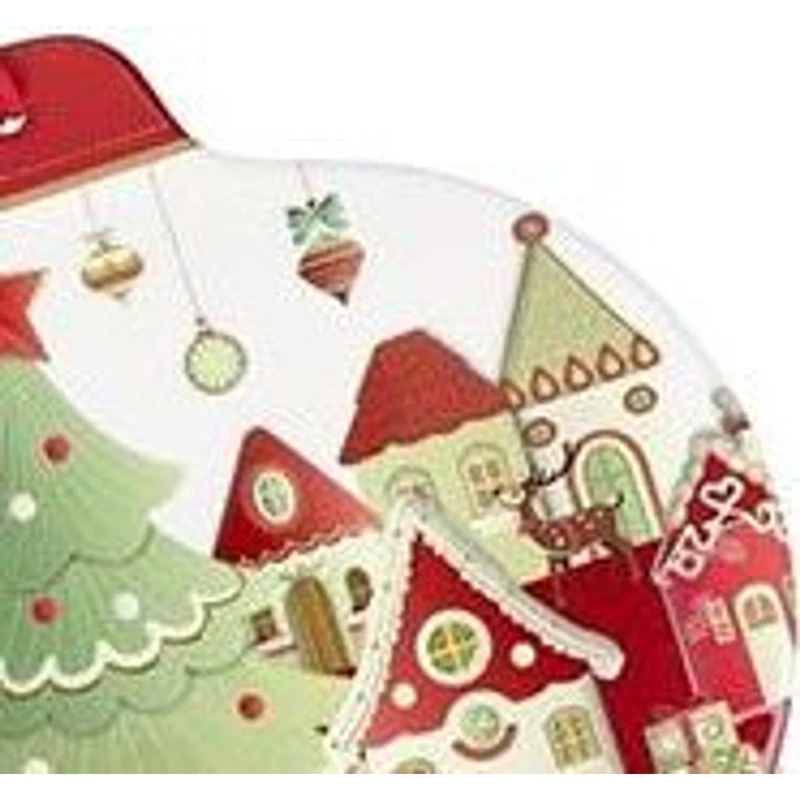 Sottopentola Natale Goccia Ceramica Sughero BRANDANI Villaggio in Festa 20x21 cm, fotografia 4 di 9