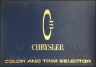 1967 Chrysler Color and Upholstery Dealer Album Large size Trim Selector