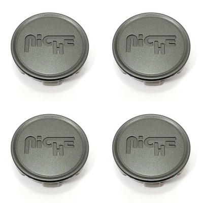 4 Niche Graphite/Gray Wheel Center Caps 2.95''/2-15/16'' for 5/6L M220 Gemello