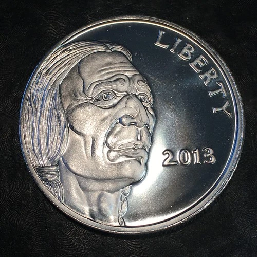 1oz Silver Bullion 2013 Buffalo / Indian PROOF style WE COMBINE SHIP #R787.9