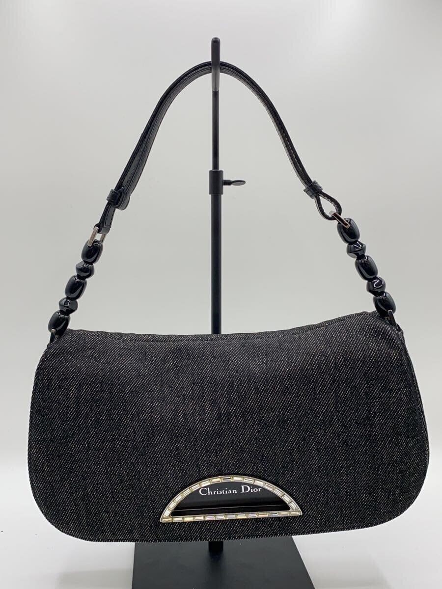 Christian Dior black tote bag pre-owned luxury handbag