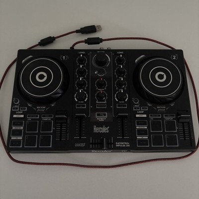 Hercules DJControl Inpulse 200 DJ Controller, Portable, Mixer, Loop/Sampler