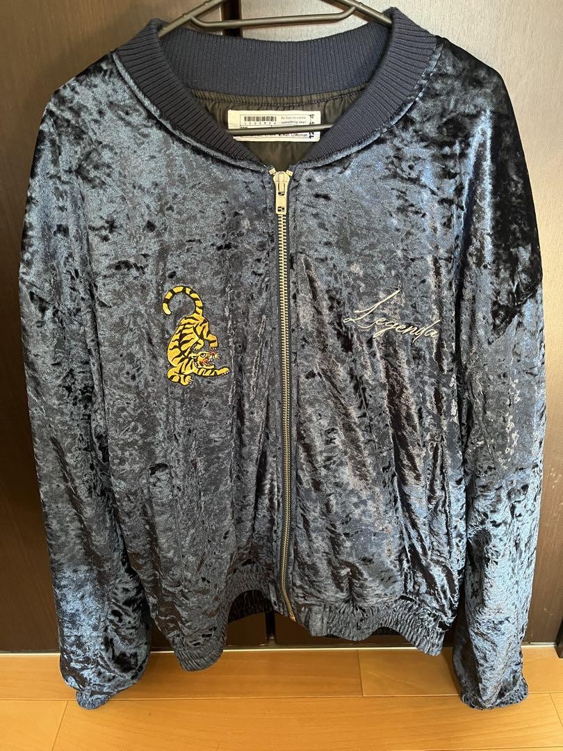 L Size Legenda Velour Sukajan Jacket Vintage Distressed Worn Style
