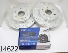 Front Drilled Slotted Rotors Ceramic Brake Pads Chevy Traverse Buick Enclave