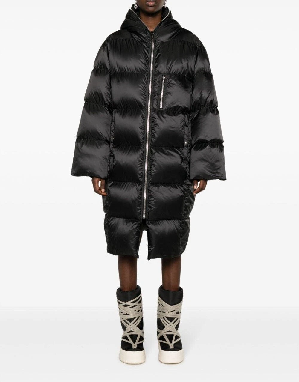 Piumino lungo Rick Owens Moncler GIMP nero 64116819