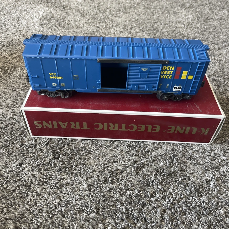 K-Line O/027 Golden West Service Single Door Freight Train Box Car K649001 Rare - Image 3 of 4