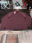 Johnston & Murphy Sweater 100% Silk Burgundy Size L New With Tags