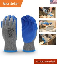 12 Pack Large Double-Layer Rubber Latex Work Gloves for Improved Grip  Safety